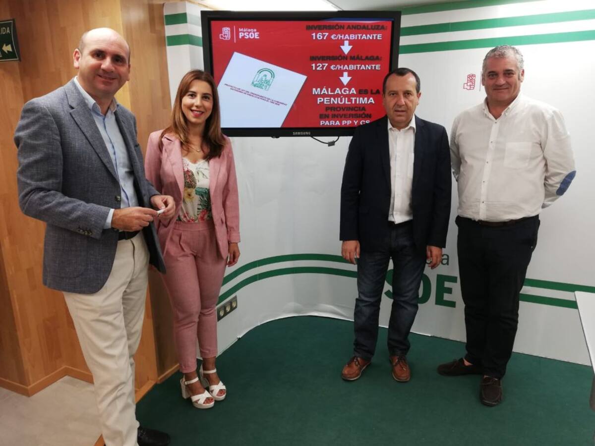 El PSOE mantiene que los presupuestos de la Junta confirman una legislatura vacía de inversiones para Málaga