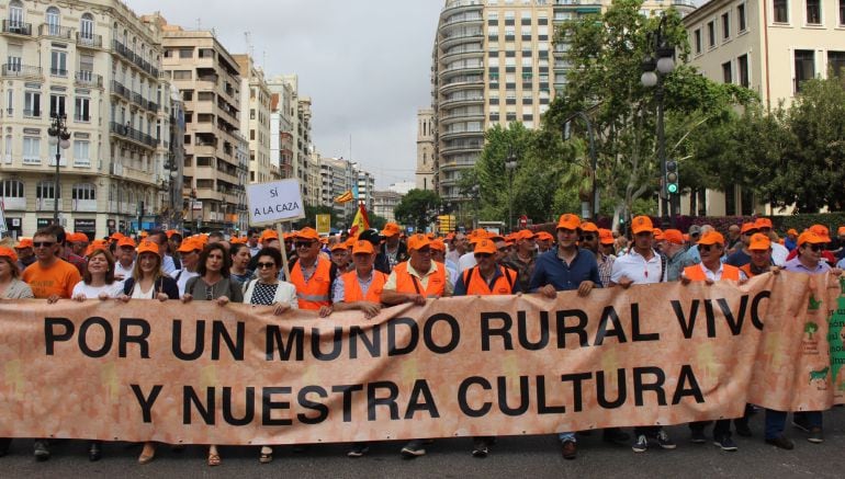 Marcha de organizaciones rurales en Valencia