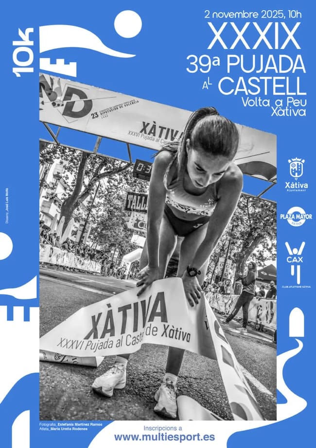 Cartel de la Pujada al Castell de Xàtiva