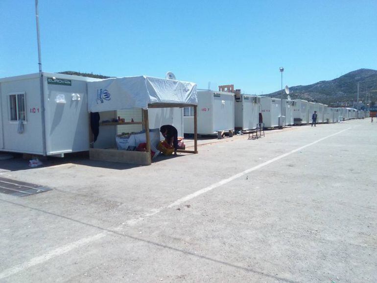 Campamento de refugiados en Grecia