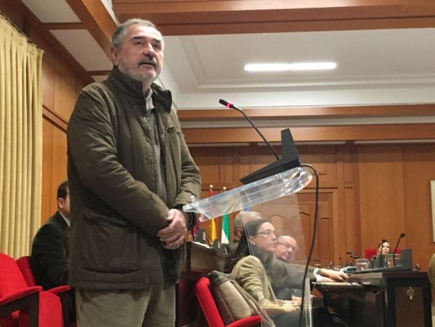 Luis Naranjo, durante su intervención en el Pleno del Ayuntamiento de Córdoba