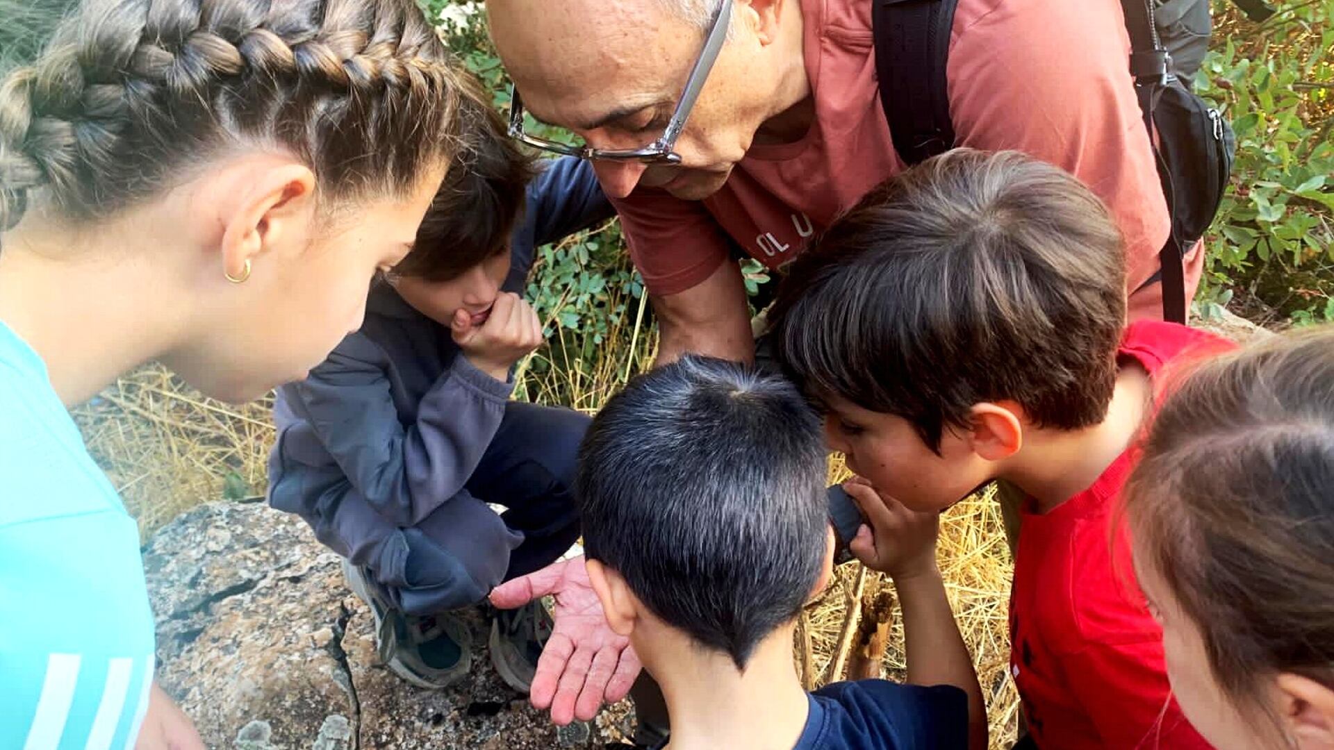 Momento de la actividad en el Torcal de Antequera