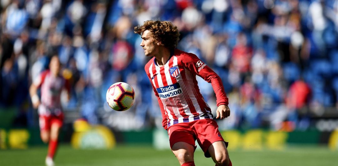 Griezmann, durant un partit de la darrera temporada amb l&#039;Atlético de Madrid