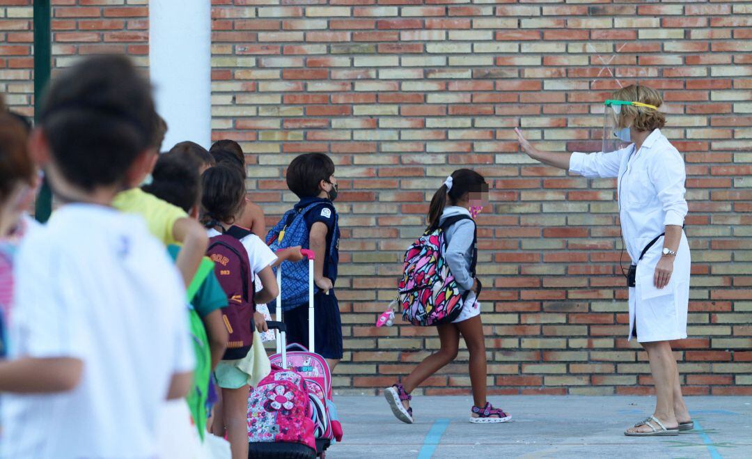 Primer día del curso escolar en el colegio público Federico García Lorca de Málaga.