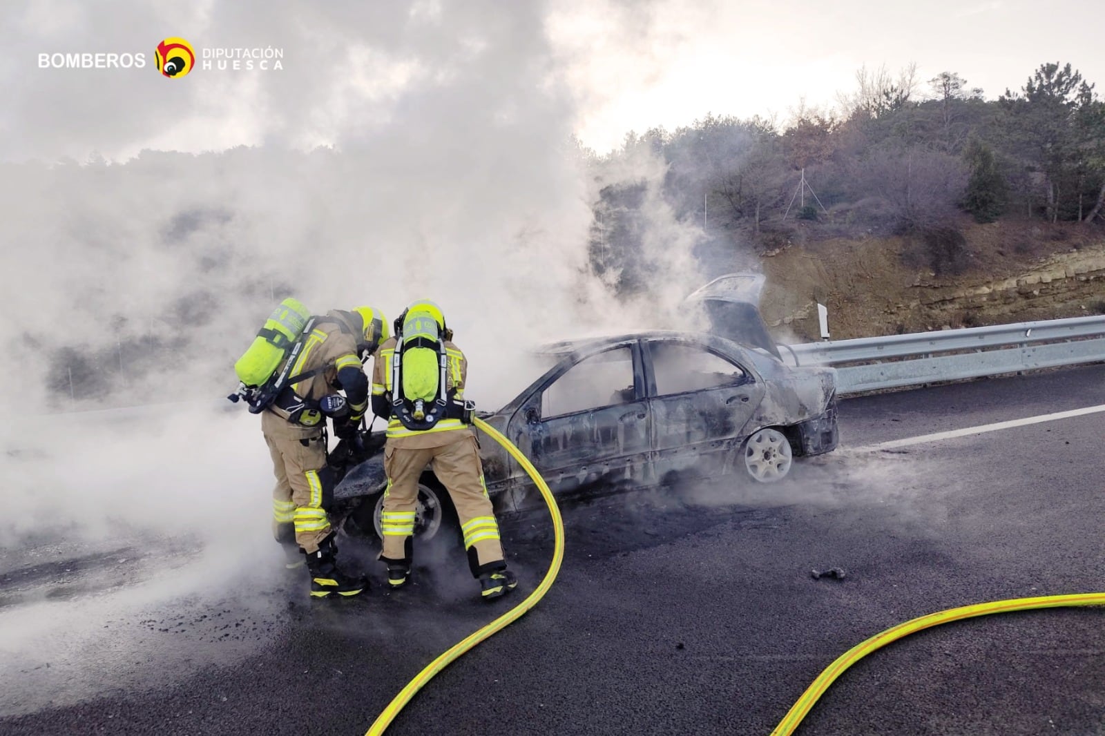 coche incendiado Monrepós A-23