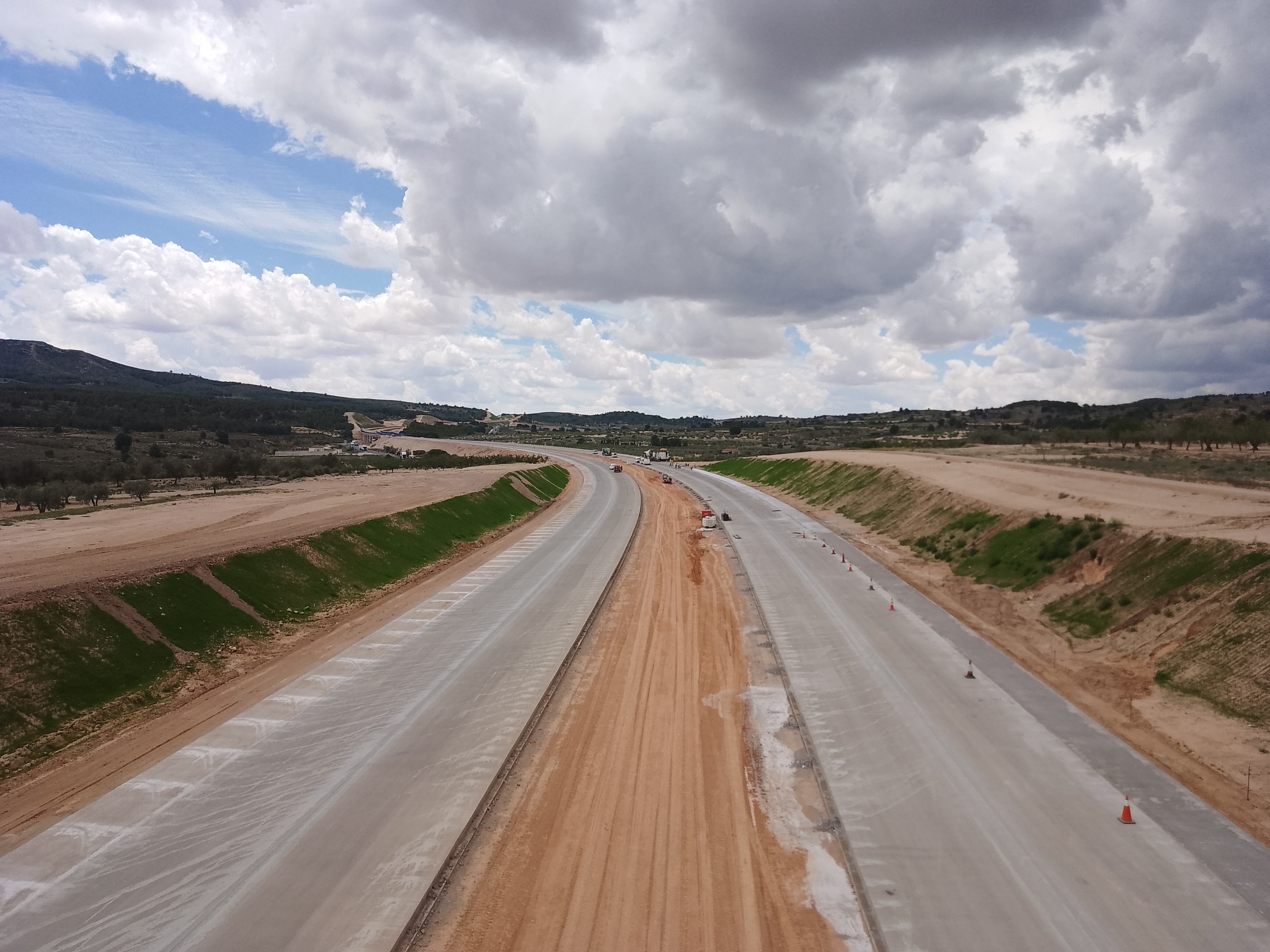 Imagen de archivo de las obras de la A-33 entre Yecla y Caudete