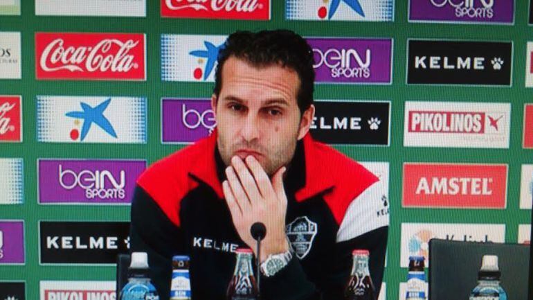 El entrenador del Elche C.F. Rubén Baraja