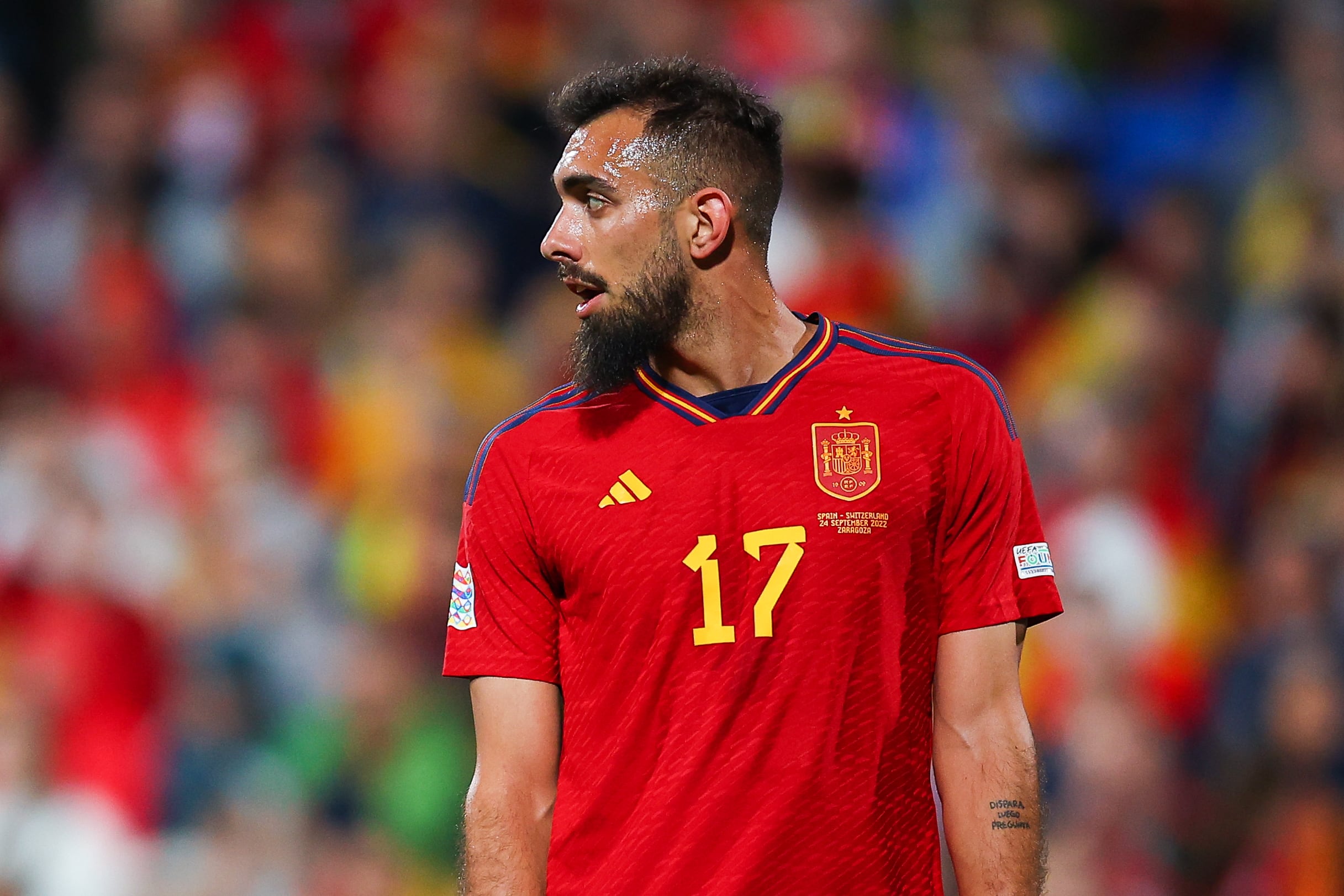 Borja Iglesias, durante un Suiza - España de la UEFA Nations League. (Photo by Eric Alonso/Getty Images)