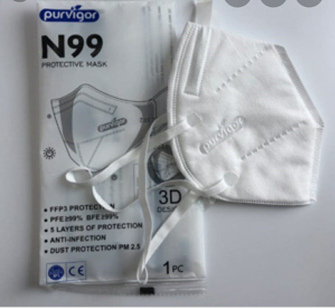 Modelo Purvigor N99 mascarilla defectuosa