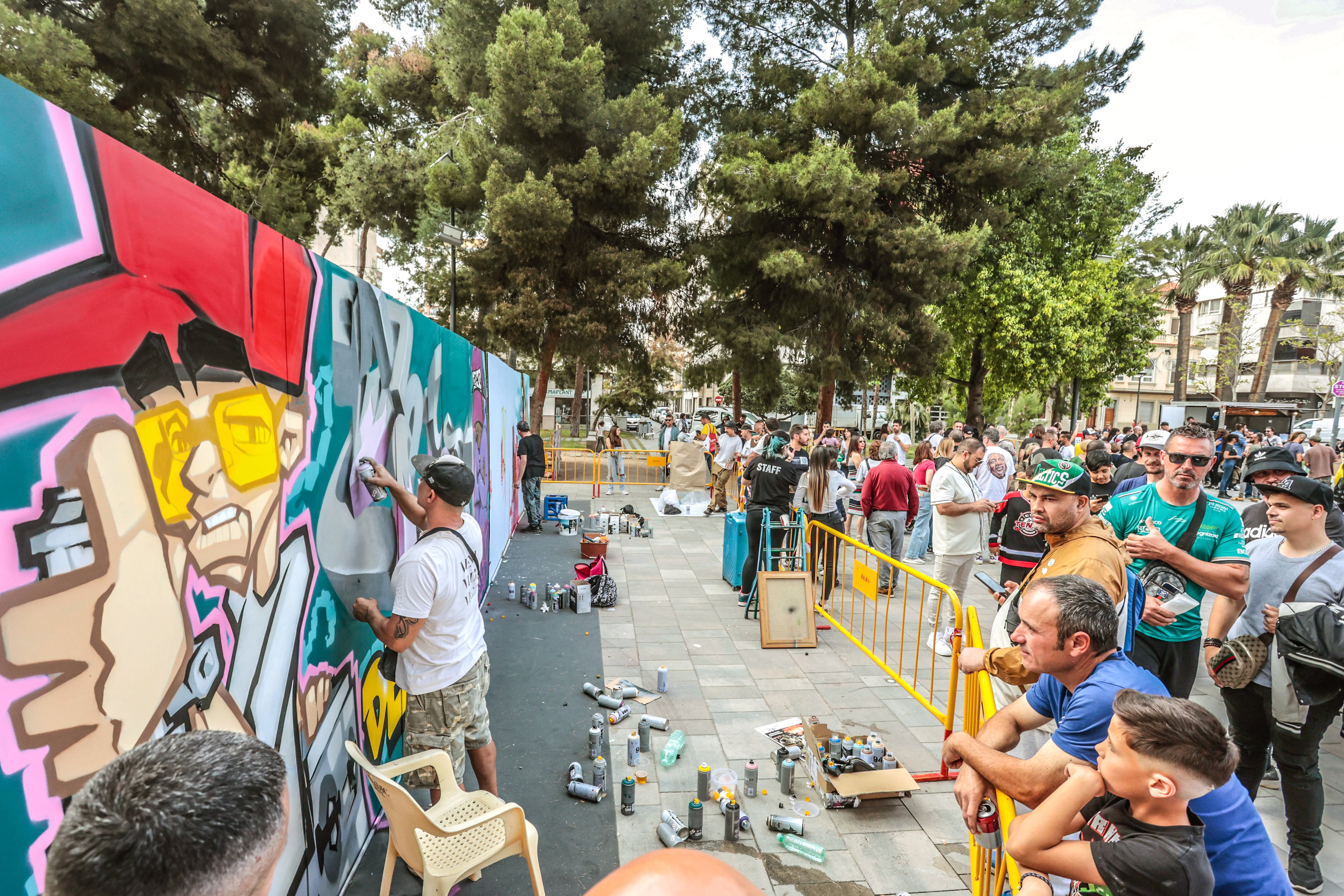 Durante la jornada se pudo disfrutar de una exhibición de graffiti