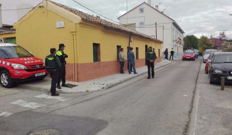 Momento de la operación policial en San Martín de la Vega