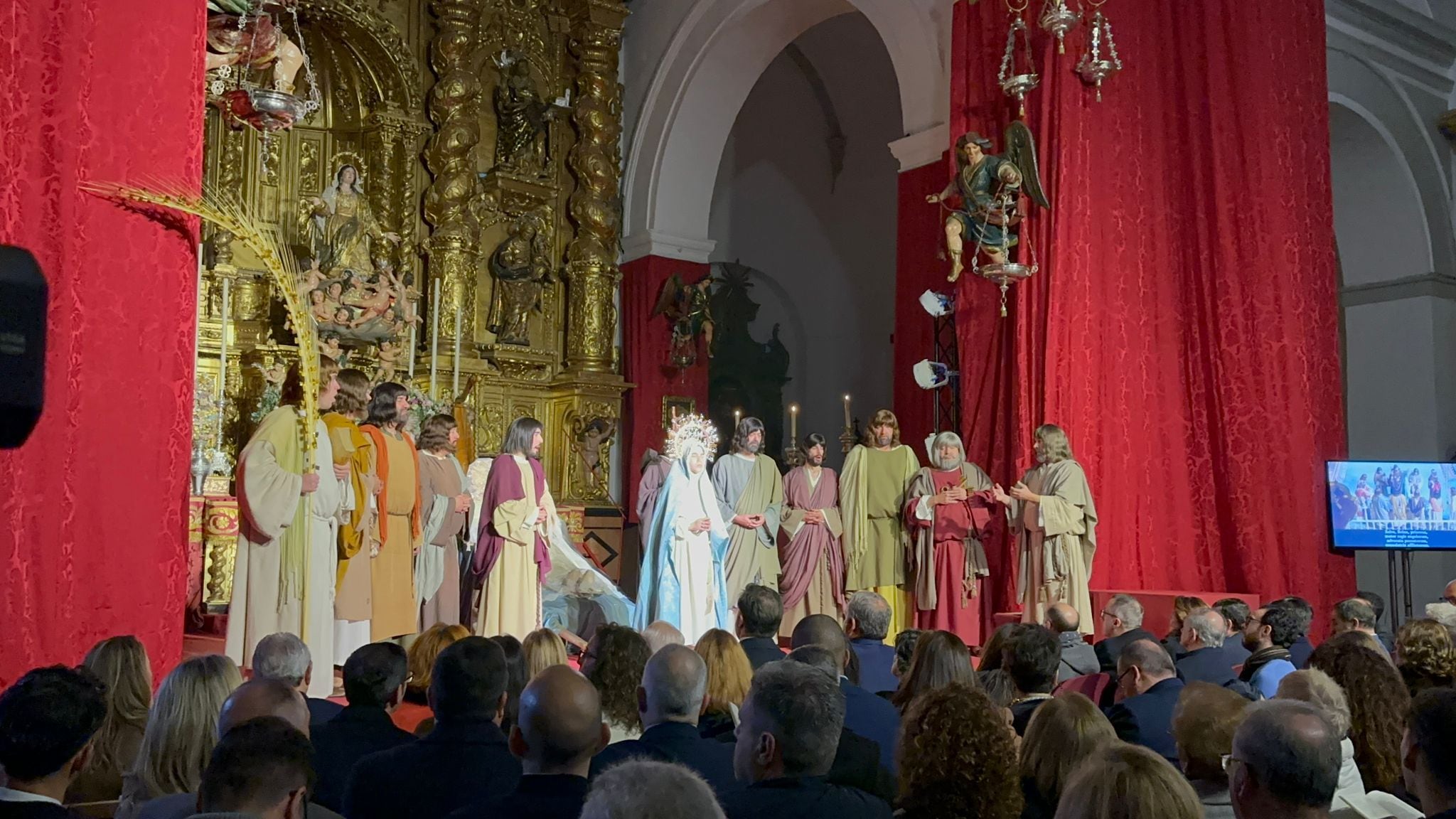 Imagen del Misterio de Elche en la Parroquia de la Asunción de Cantillana