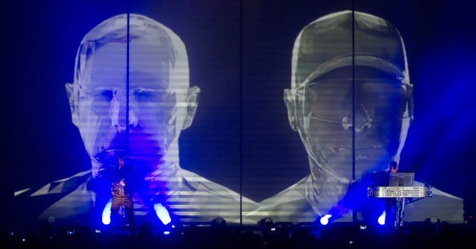 Un moment del concert de divendres dels Pet Shop Boys, al Sonar 2013