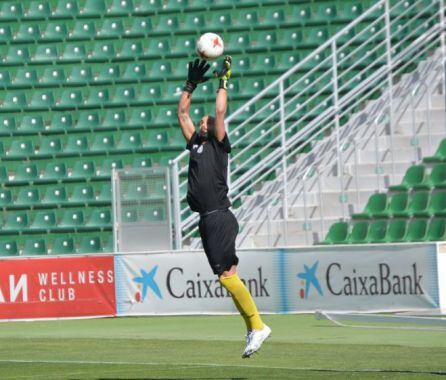 Chema Giménez antes de un partido