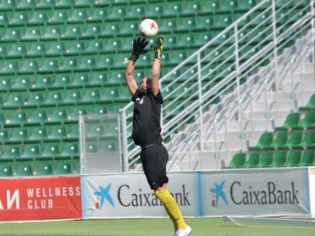 Chema Giménez antes de un partido
