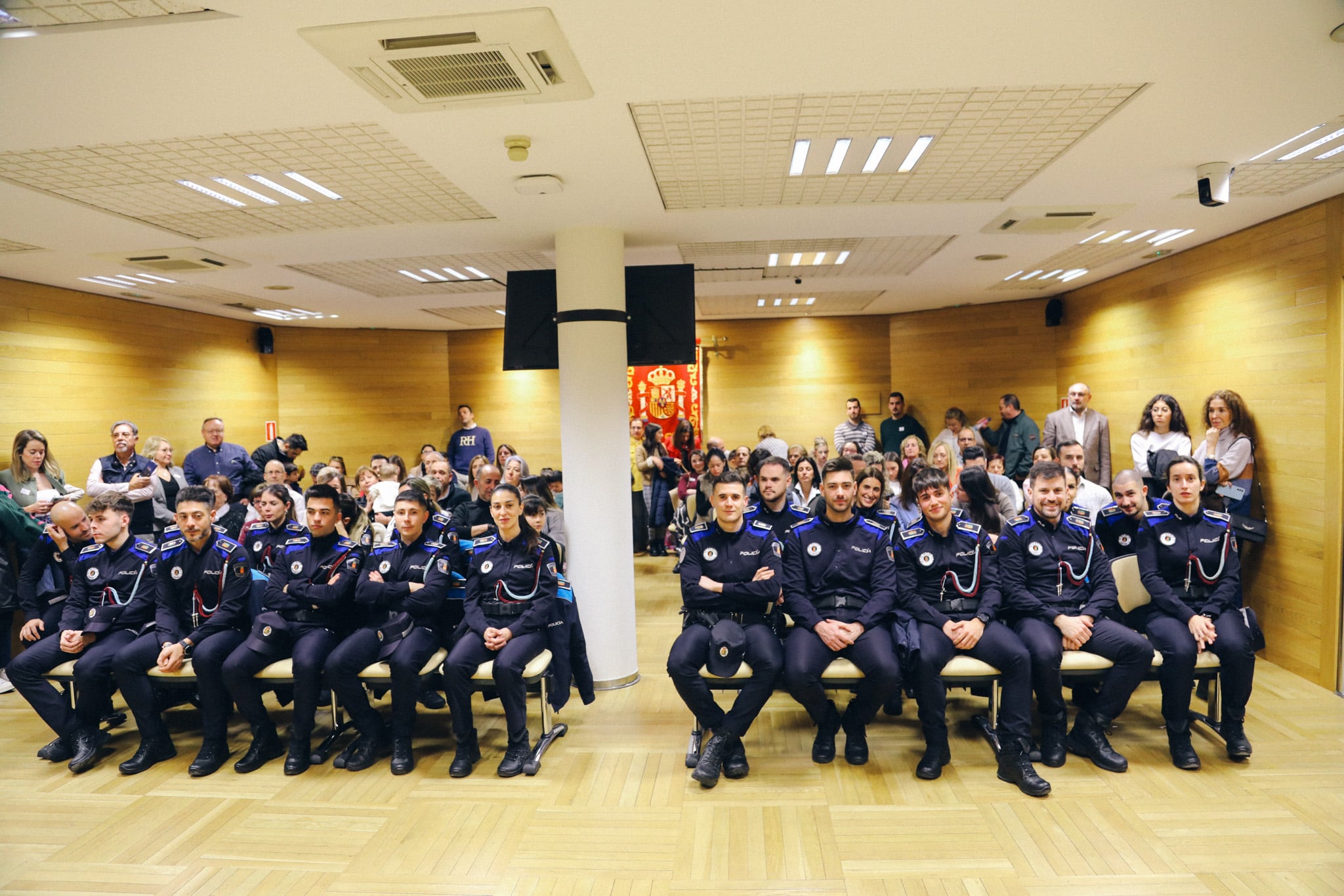 Nuevos policías locales de Getafe durante un acto de su incorporación al Cuerpo.