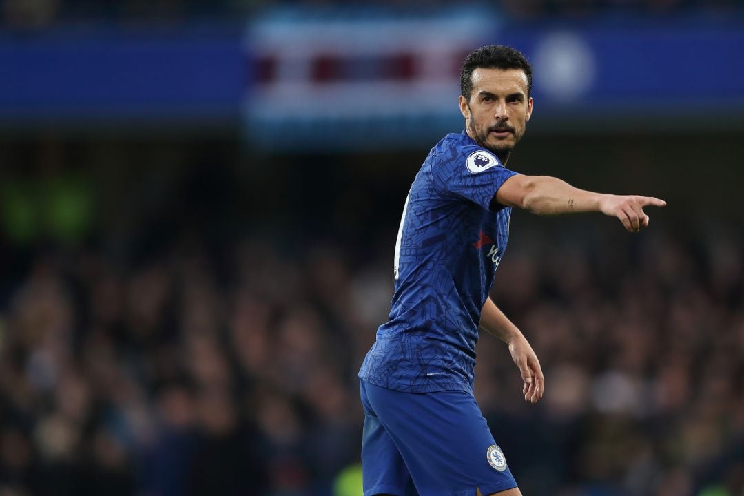 Pedro, durante un partido contra el Westh Ham.