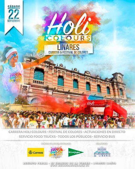 Cartel del Holi Colours Linares