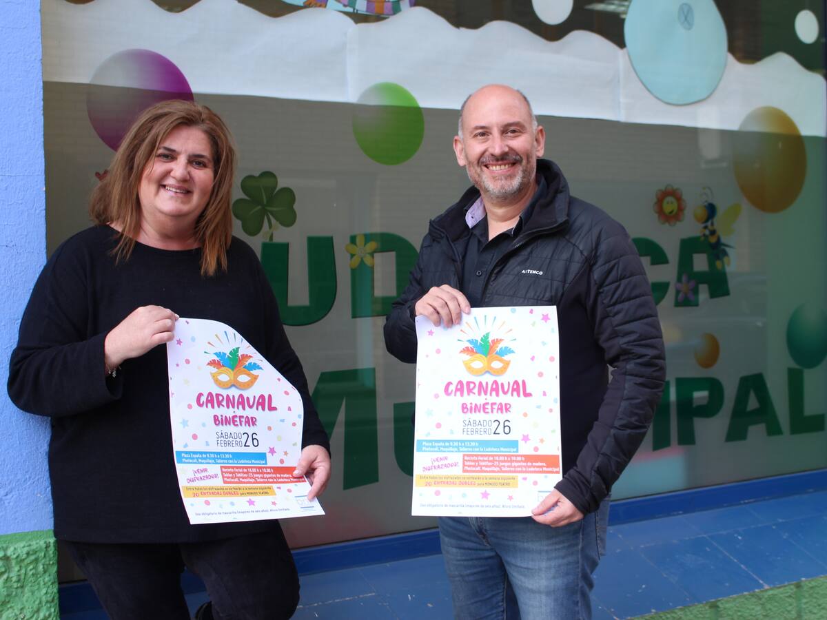 Carnaval infantil en Binéfar con juegos, disfraces y sorteos