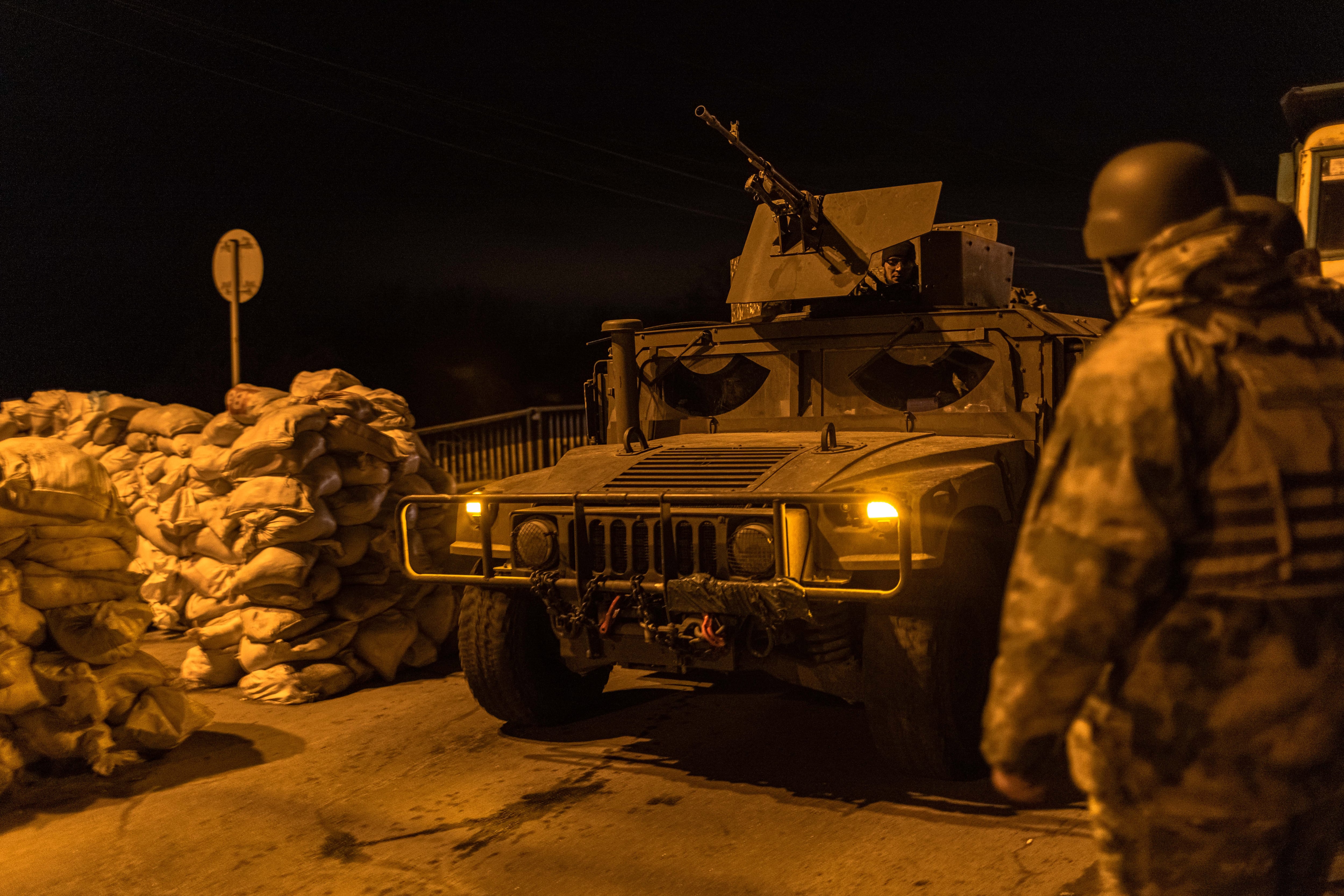 Un tanque militar ucraniano