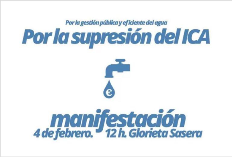 Lema de la manifestación convocada por la RAPA contra el ICA