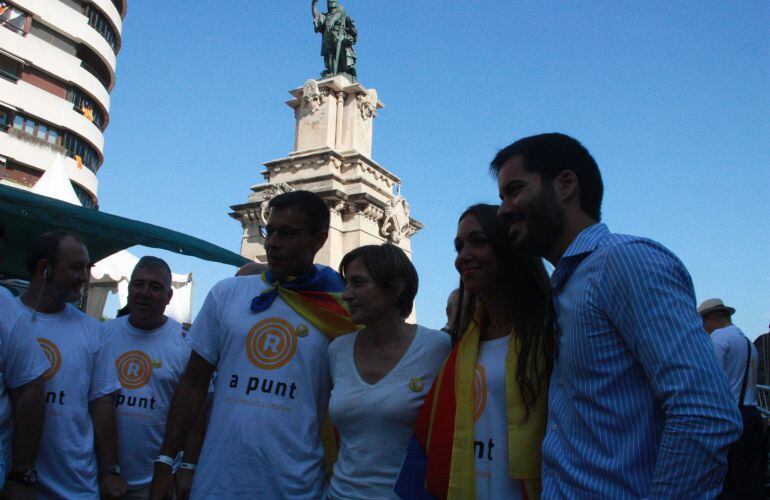 Carme Forcadell, durante el acto convocado por ANC y Òmnium durante &#039;la Diada&#039;.