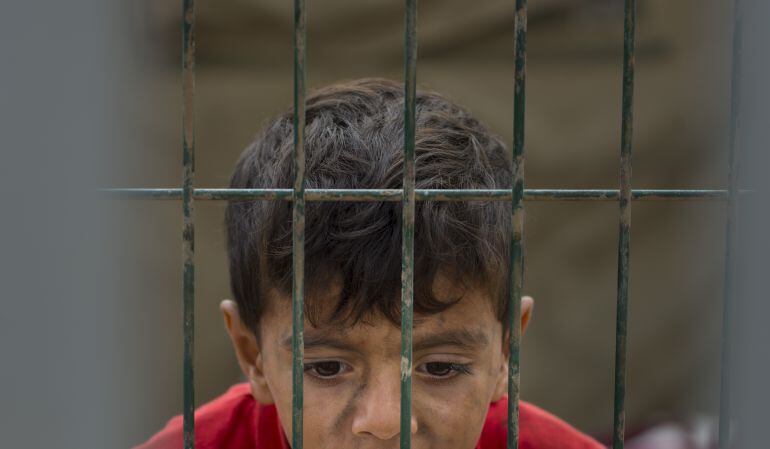 Un niño sirio en el CETI de Melilla