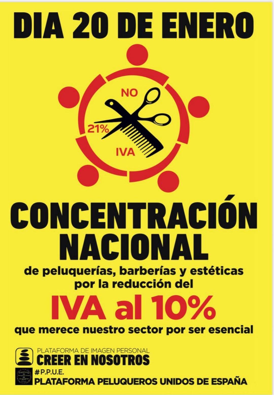 Movilización para pedir baja del IVA en el sector de las peluquerías