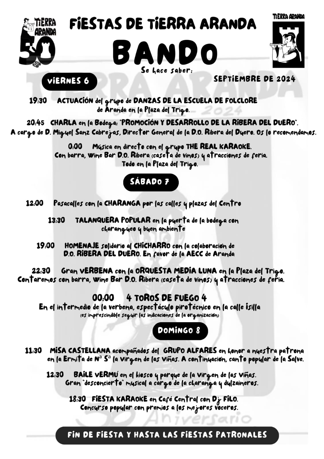 Programa de la fiesta