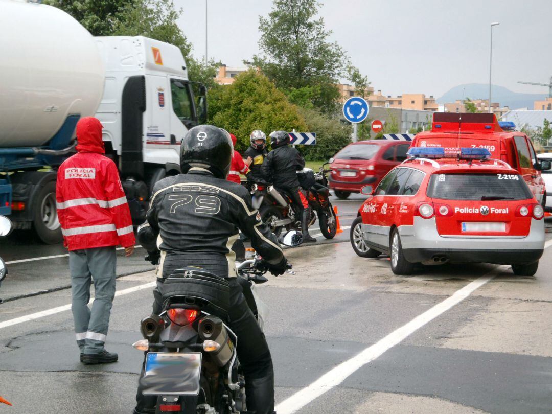 La Policía Foral interviene en una carretera navarra