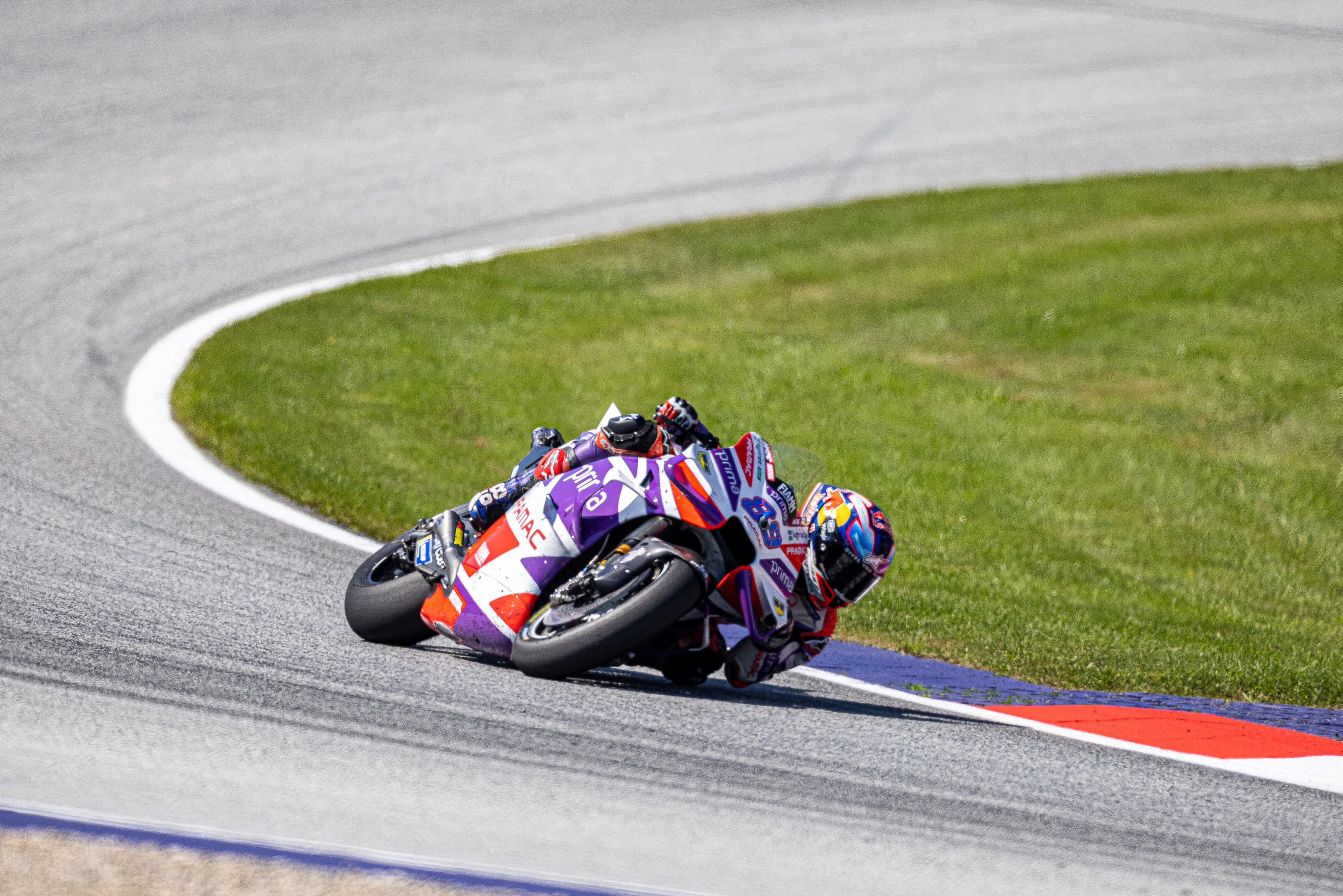 Spanish rider Jorge Martin of Prima Pramac Racing in action during the Grand Prix of Austria