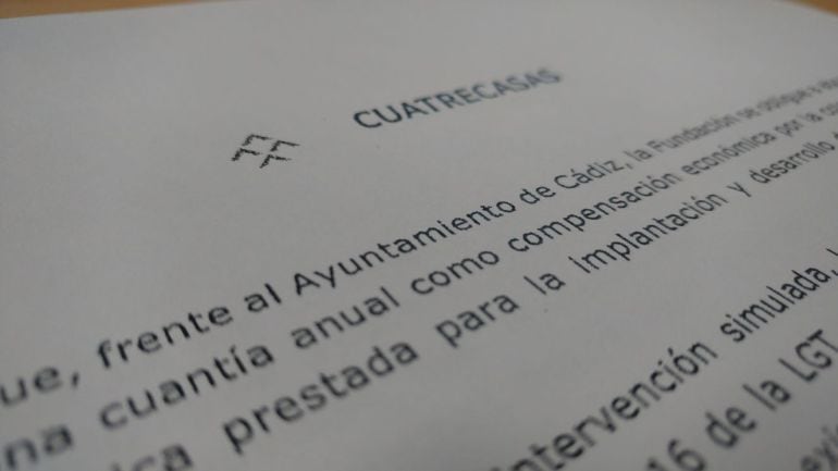 Informe encargado por la Fundación Eléctrica de Cádiz a Cuatrecasas