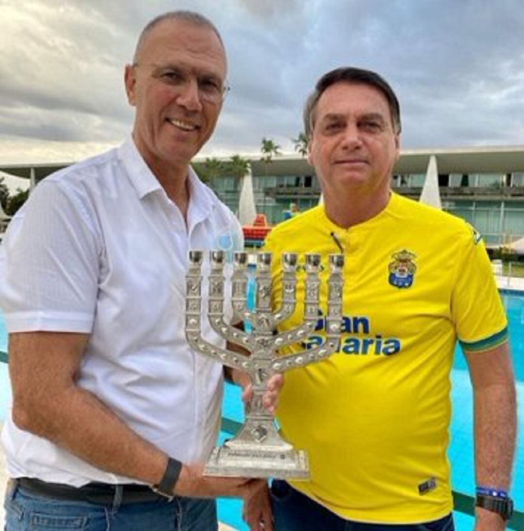 El presidente de Brasil y el embajador israelí en Brasil