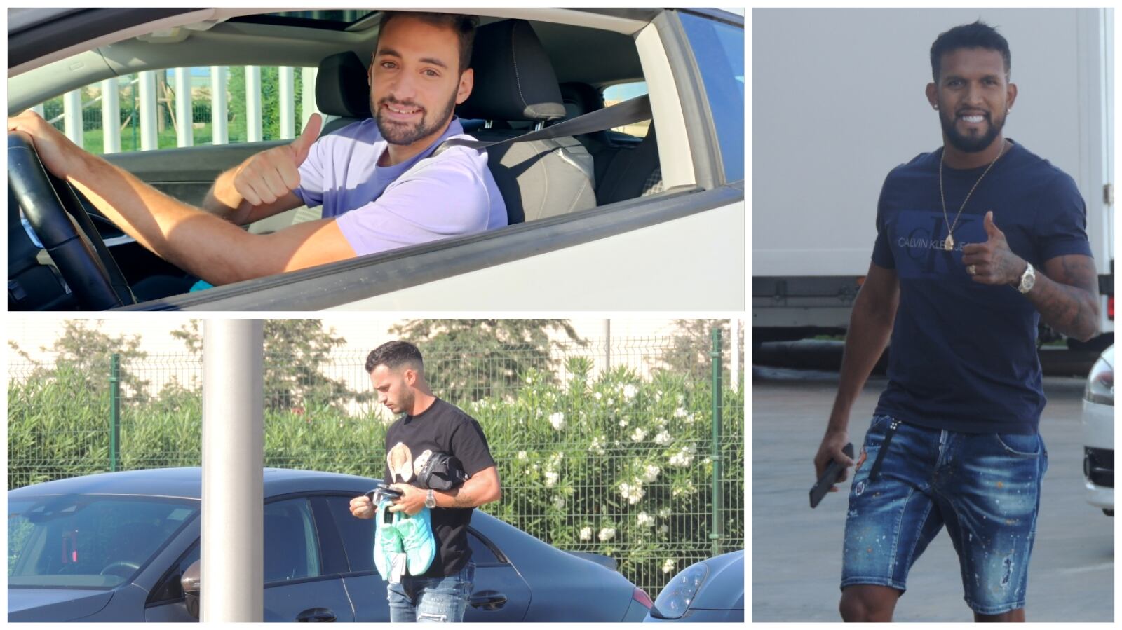 Martos, Lazo y Sousa llegando al Power Horse Mediterráneo.