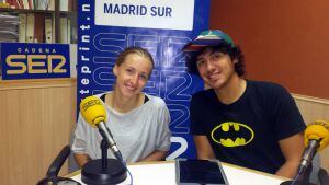 Sarka Blaskova y David Ferrera, en los estudios de SER Madrid Sur