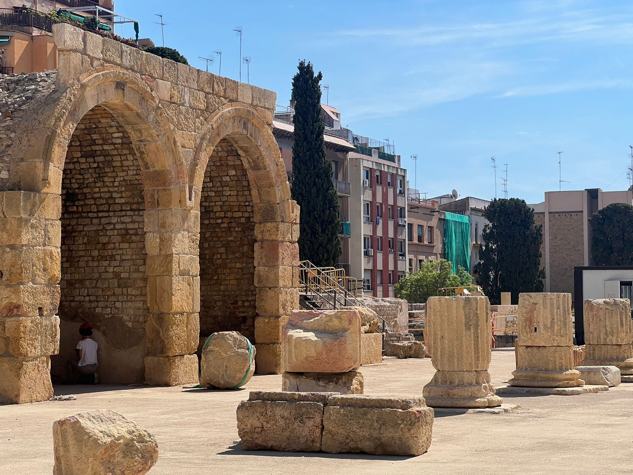 Fòrum de la Colònia, durant les obres