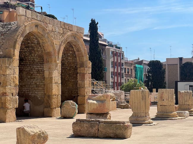 Fòrum de la Colònia, durant les obres