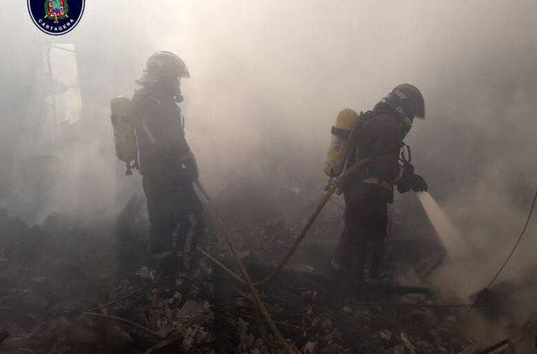 Intervención de los Bomberos de Cartagena. ( Foto de archivo)