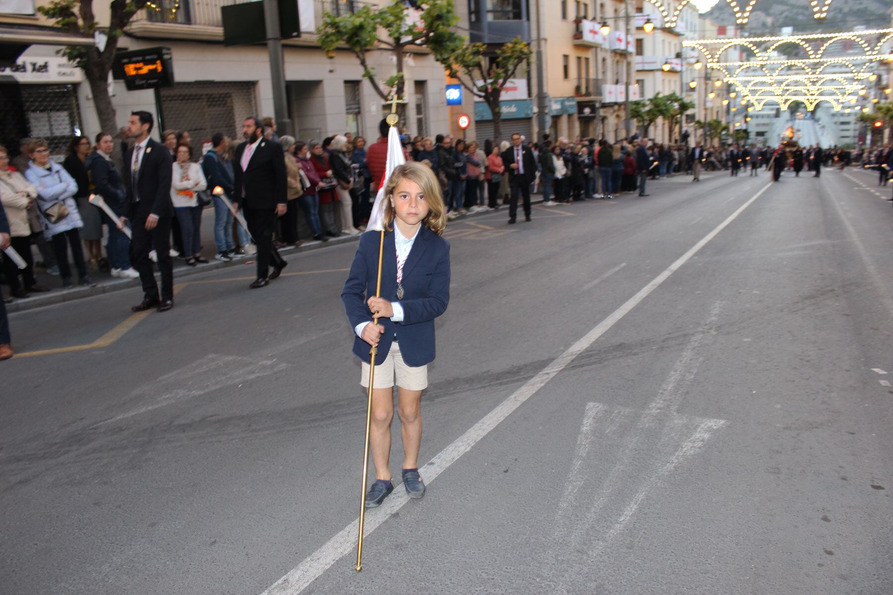El Sant Jordiet, Nicolás Sánchez Linares, durante la Procesión del Traslado