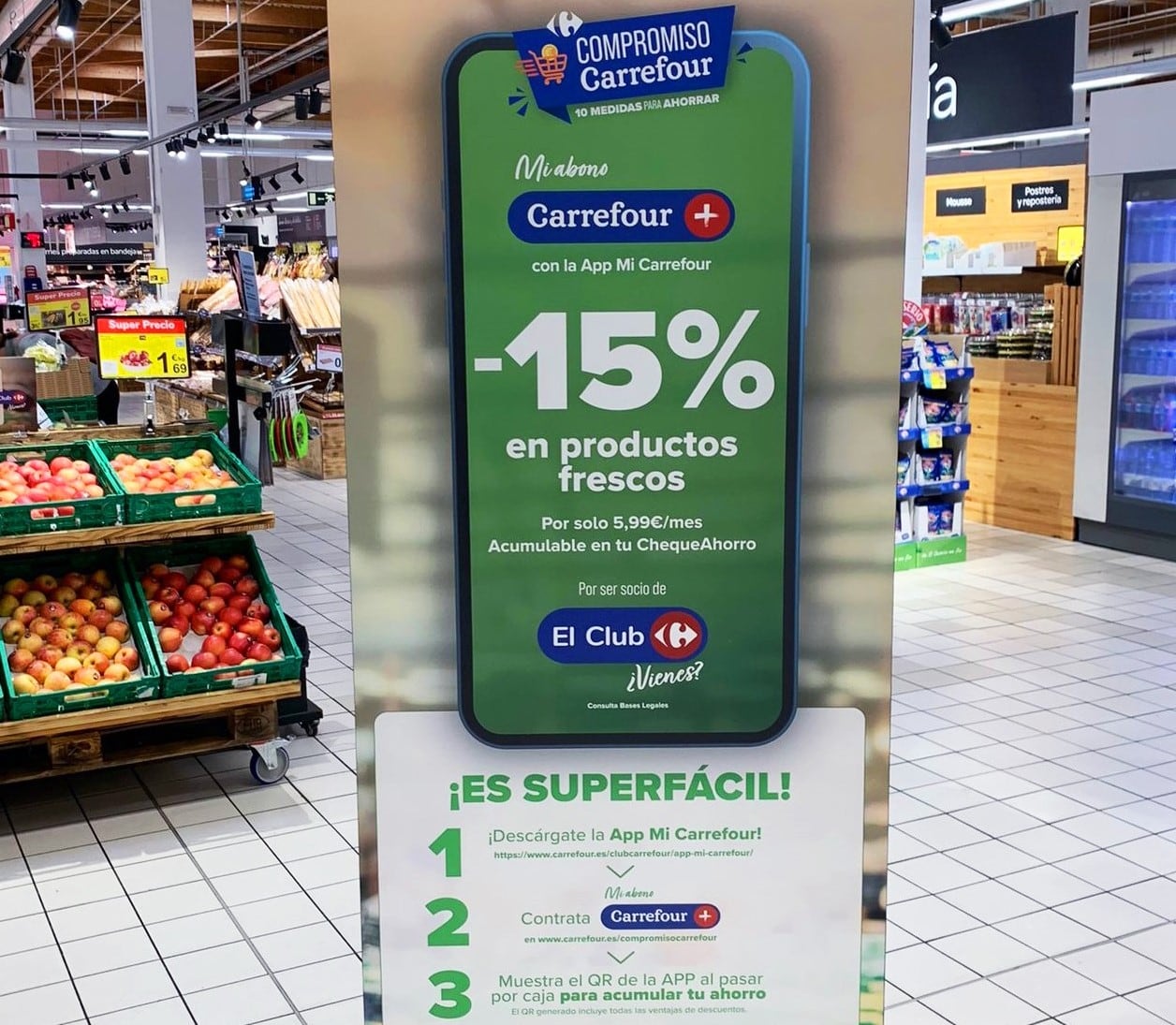 Carrefour lanza en Palencia el primer abono de productos frescos