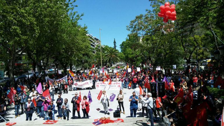 Manifestación del Primero de Mayo en Puertollano el año pasado