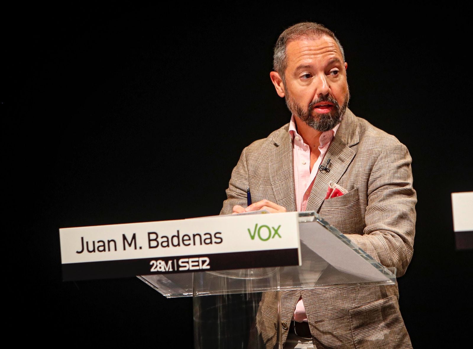 Juan Manuel Badenas, candidato de Vox a la alcaldía de València en el debate de la SER