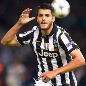 Morata celebra el tanto del empate.