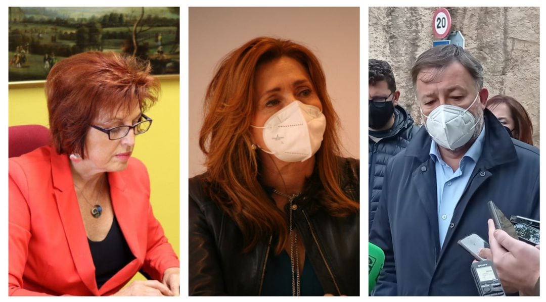 De izquierda a derecha: María Ángeles García (CeM); Cristina Fuentes (Cs); y Darío Dolz