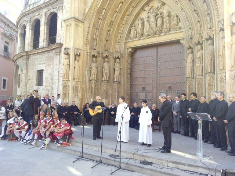 Acto de hermanamiento de los tres patrimonios culturales de la humanidad de la Comunitat Valenciana: el Tribunal de las Aguas, les festes de la Mare de Deu de la Salut d&#039;Algemesí y el Misteri d&#039;Elx