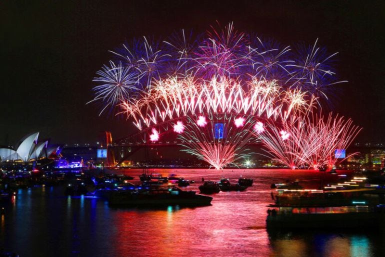 Fuegos artificiales de Fin de Año en Sydney