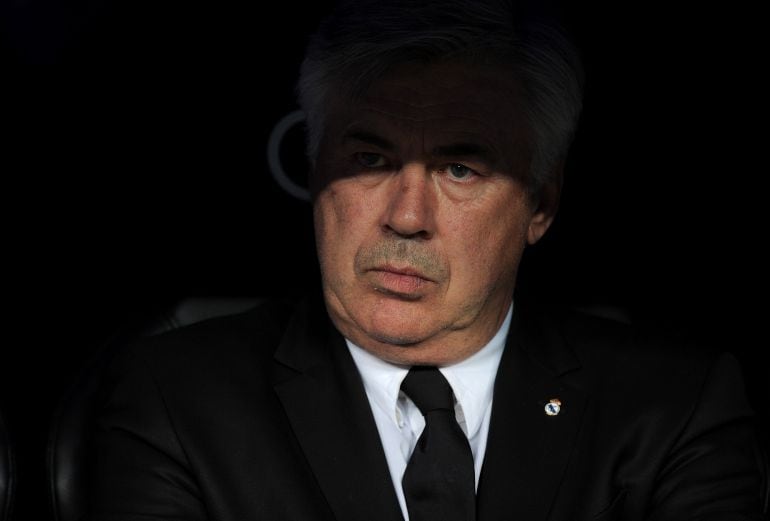 Ancelotti, en el banquillo del Bernabéu durante su etapa en el Real Madrid