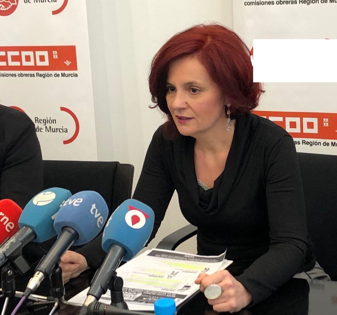 Maria Jesús Gómez, Secretaria de Organización de CCOO en la Región de Murcia