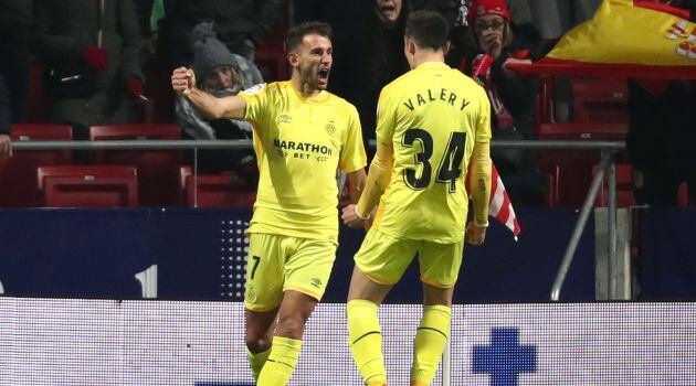 Stuani celebra el segundo gol del Girona