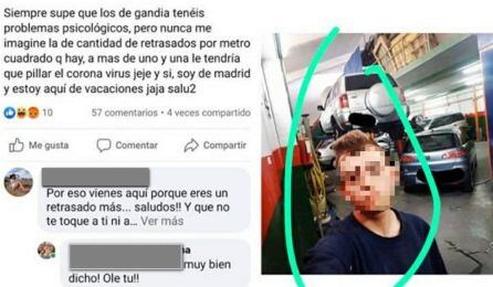 Una de las conversaciones del detenido en redes sociales